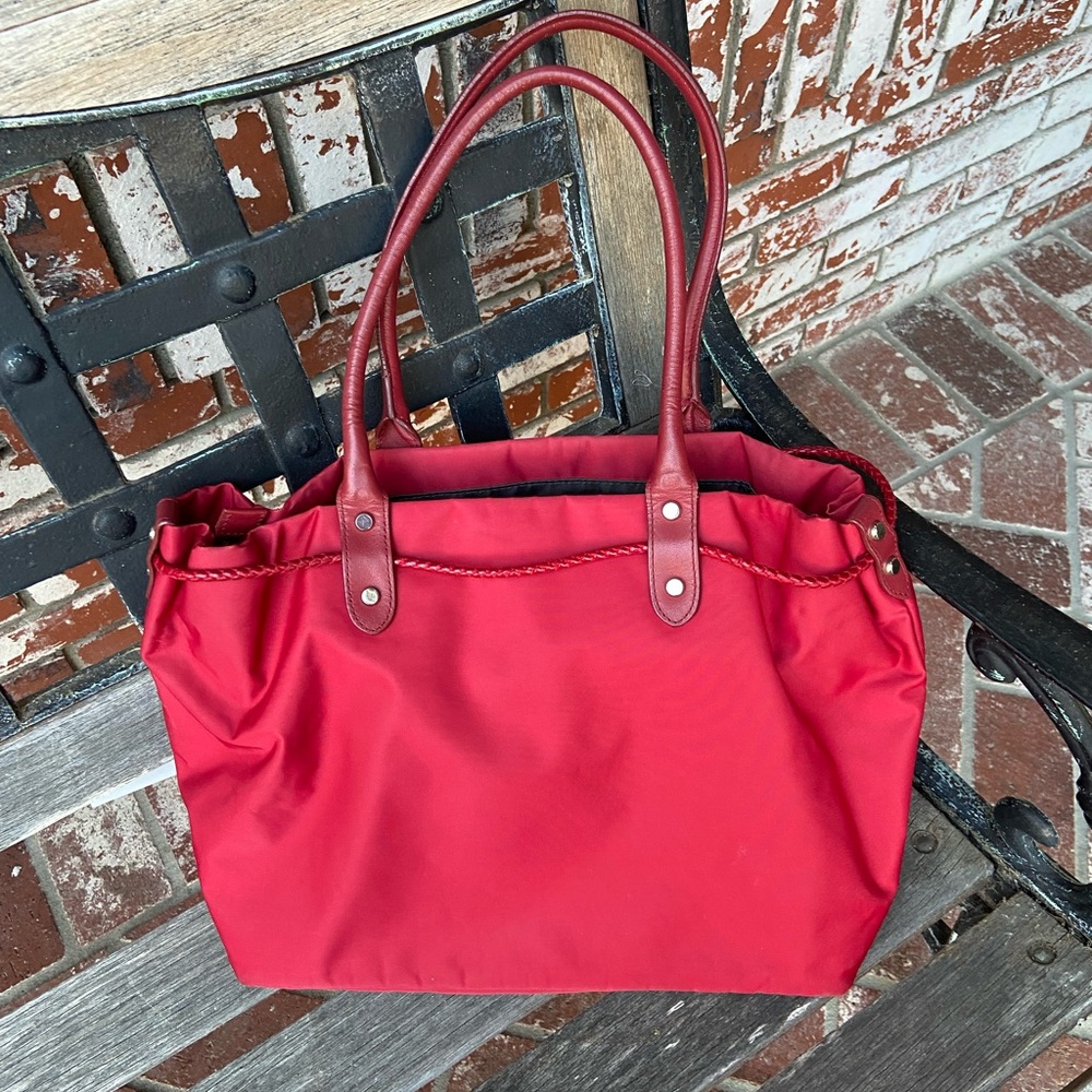 Agnes b. Voyage red travel tote - Picture 2 of 11
